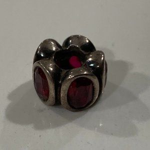 Pandora Spacer with Red Stones